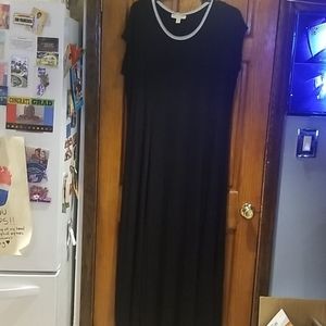 Michel Kors Long Black Dress Split